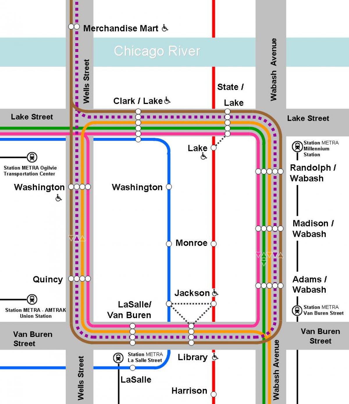 помаранчева лінія на карті Чикаго