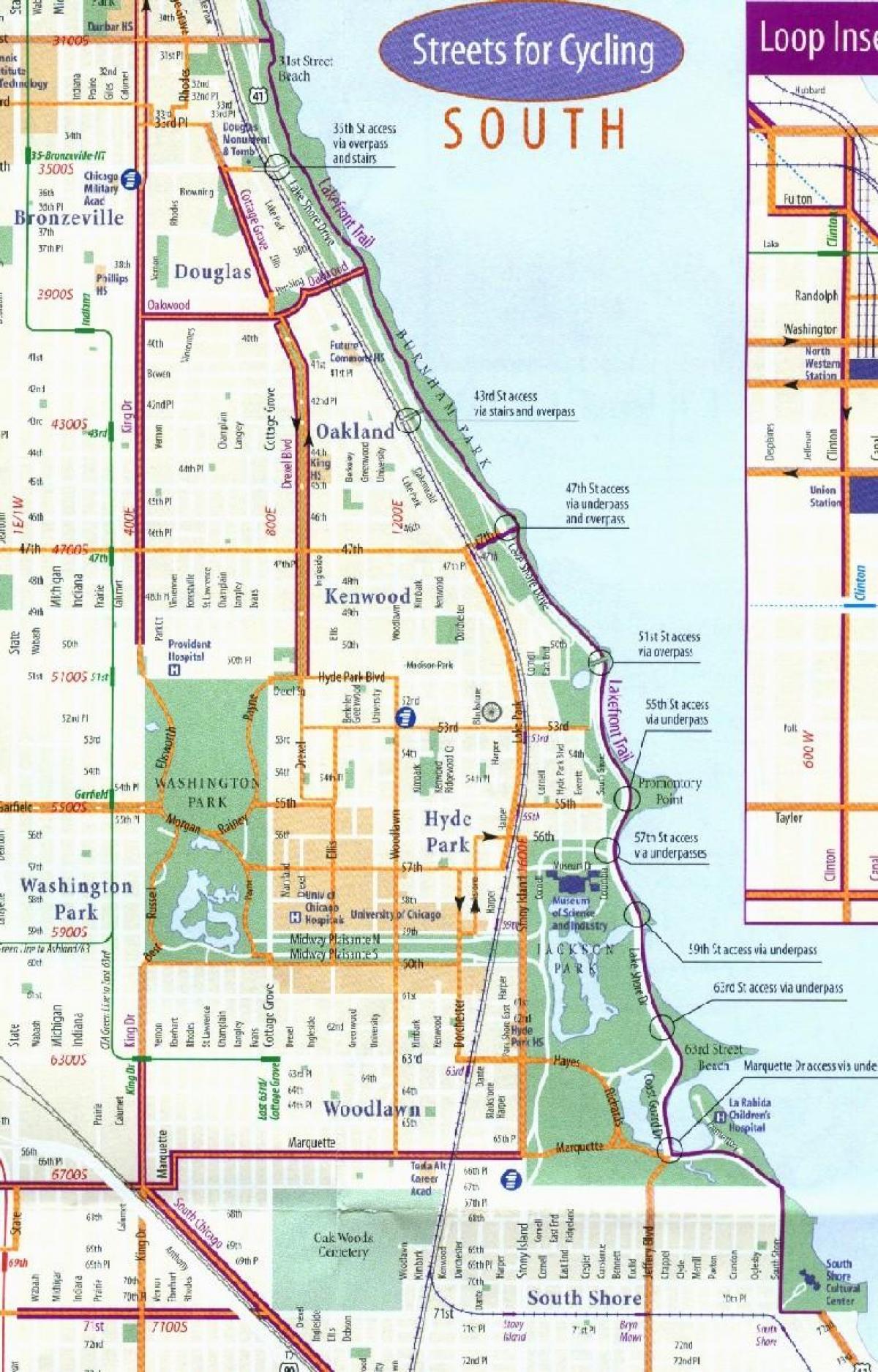 Чикаго велодоріжку карті