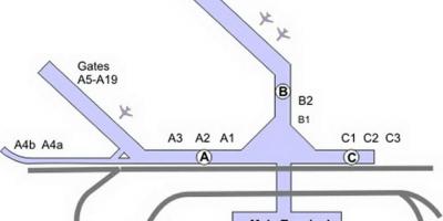 Карта аеропорту Чикаго Мідуей