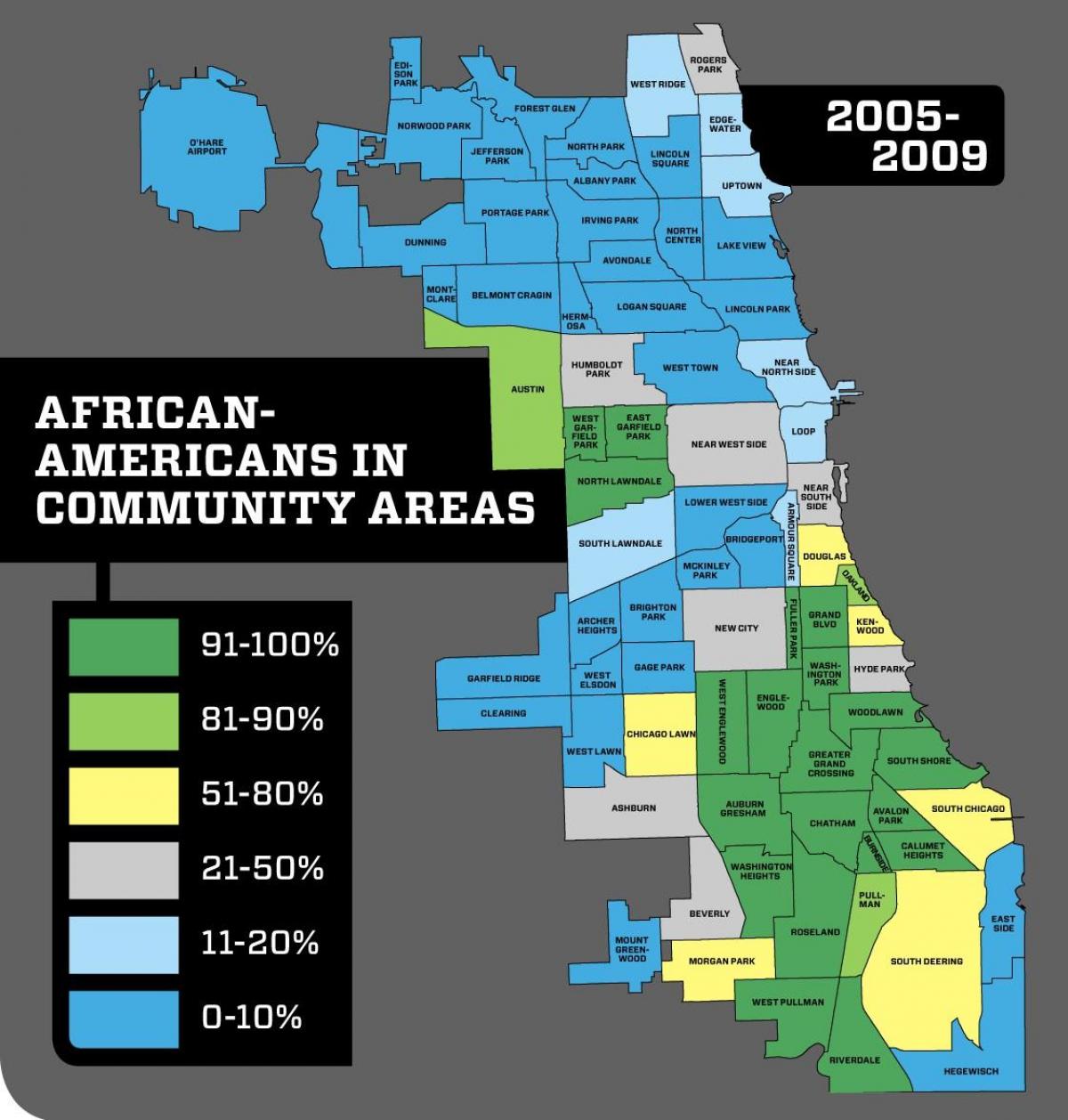 Околиці Чикаго карта злочинності