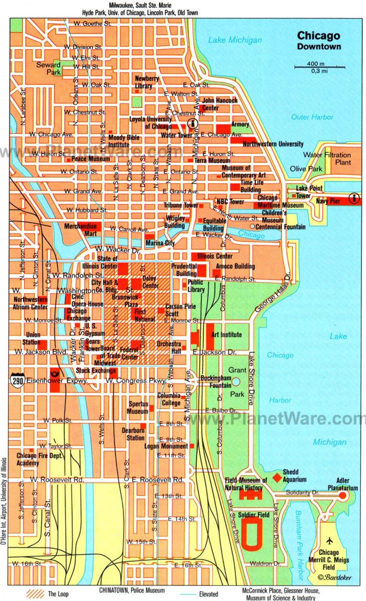 карта музеїв в Чикаго