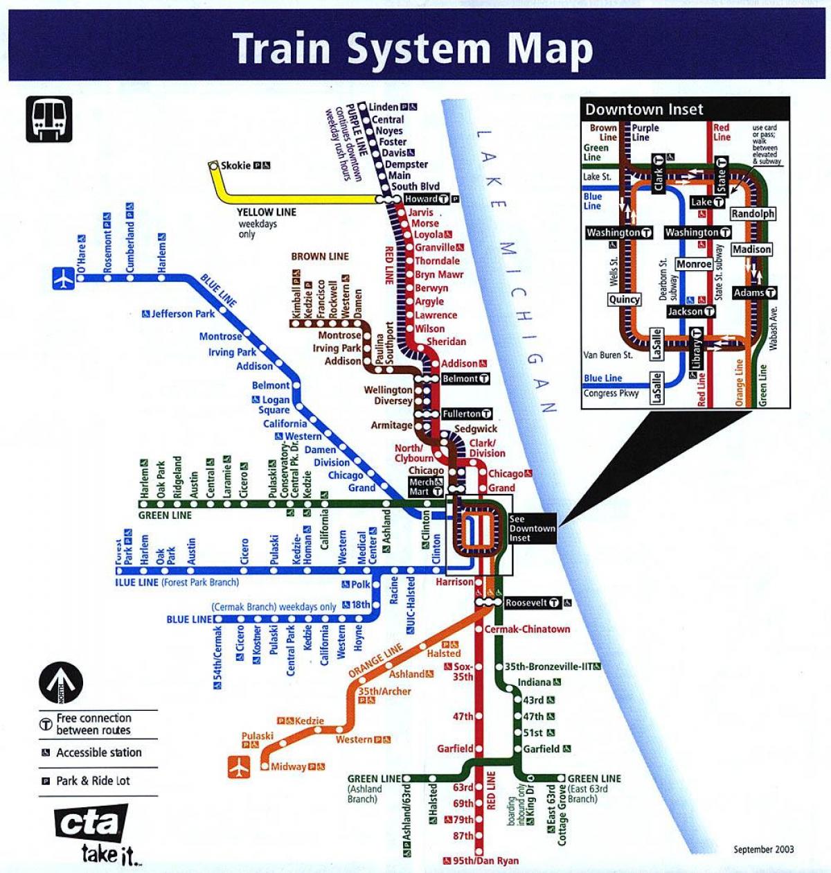 Залізничний карті Чикаго
