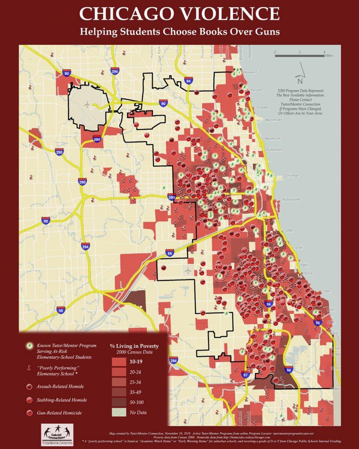 карту злочинності в Чикаго