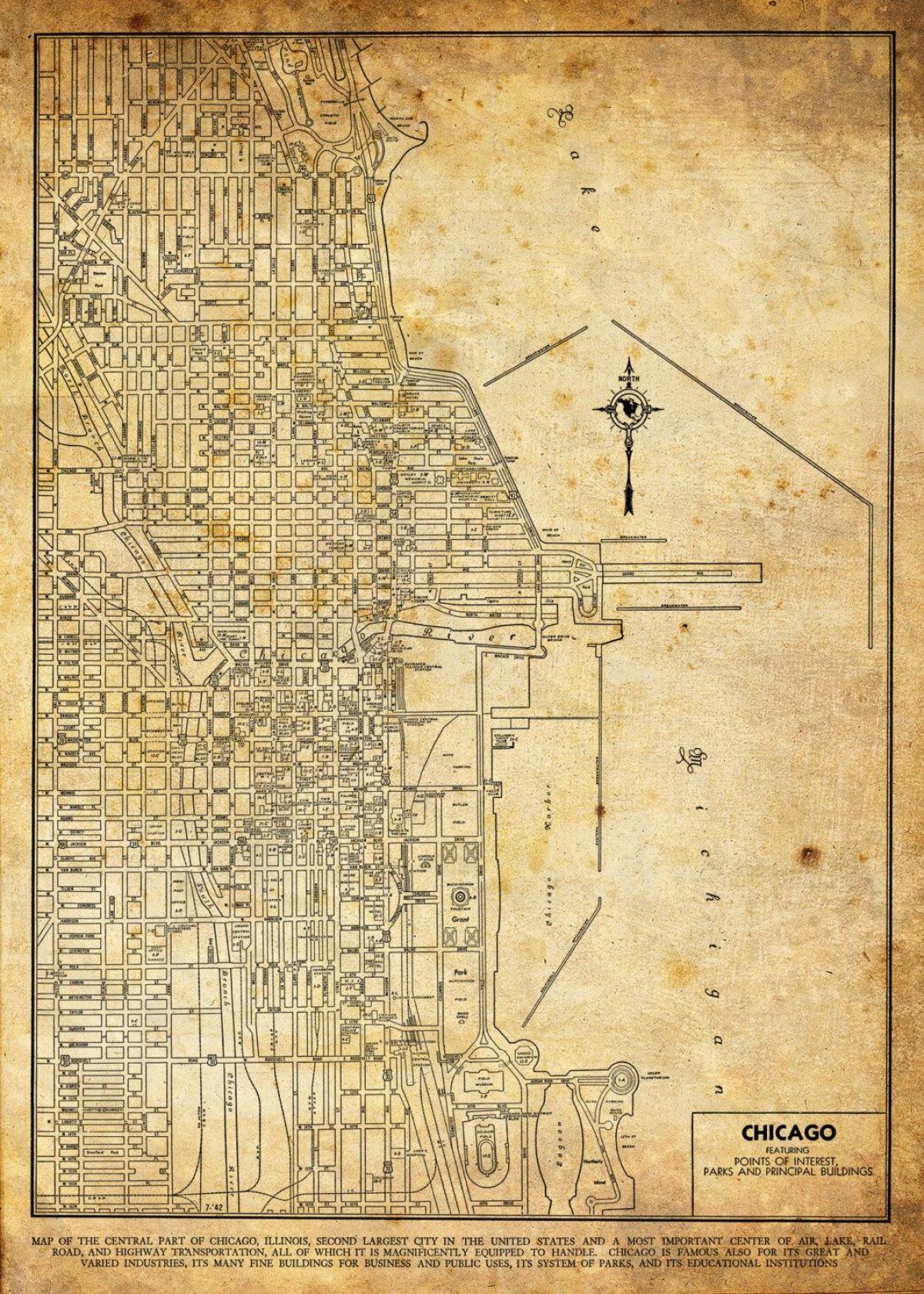 старовинна карта Чикаго