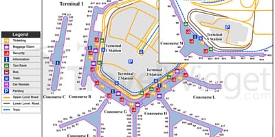 Карта аеропорт Чікаго о'хара