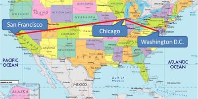 Чикаго на карті США